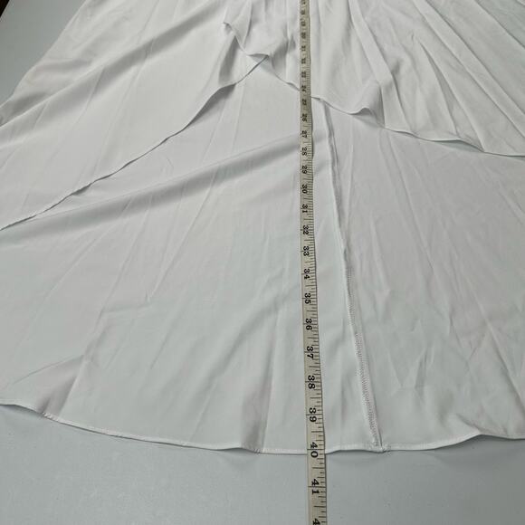 Halara Skirt Womens Medium White Breezeful High Low Ruffle Flowy Quick Dry Maxi - Picture 12 of 14